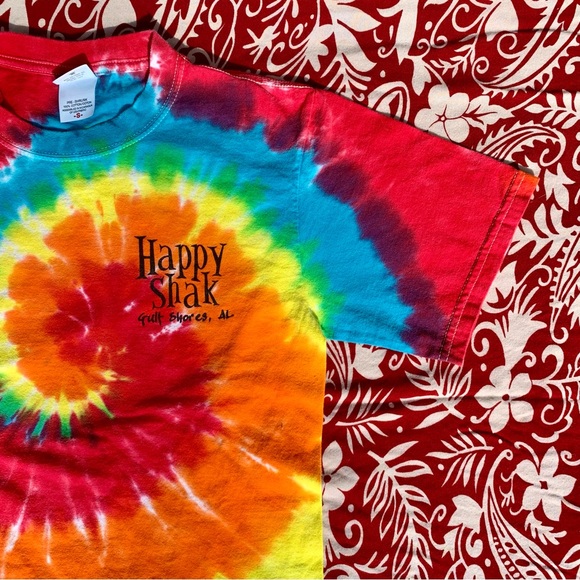 B & L’s Happy Shak Classic Tie Dye Tee 🌈 Gulf Shores, Alabama 🌈 circa 2006 - Picture 3 of 14